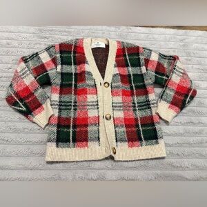 H&M Kids Plaid Button-Up Cardigan